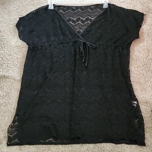 Black Lace Bathing Suit Cover Up